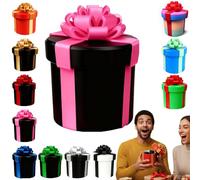 Annoying Nested Screw Gift Box, Annoying Prank Money Present Box, Reusable Prank Gift Packaging For Birthday, Christmas & Fun Party Game (Black-Pink)
