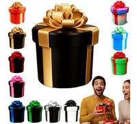 Annoying Nested Screw Gift Box, Annoying Prank Money Present Box, Reusable Prank Gift Packaging For Birthday, Christmas & Fun Party Game (Black-Gold)