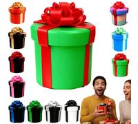 Annoying Nested Screw Gift Box, Annoying Prank Money Present Box, Reusable Prank Gift Packaging For Birthday, Christmas & Fun Party Game (Green-Red)