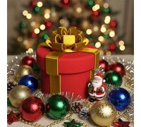 Annoying Nested Screw Gift Box, Annoying Standard Money Present Box, Reusable Money Puzzle Prank Packaging Gift Box for Cash Christmas Birthday Party Fun Game (Gold Red)