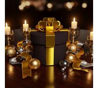 Annoying Nested Screw Gift Box, Christmas Prank Nesting Box for Surprising, Reusable 3D Printed Fun Gift Case for Birthdays White Elephant Party (Circular-Black Gold)