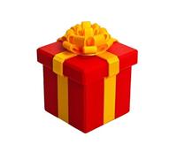 Annoying Nested Screw Gift Box, Money Puzzle Box for Cash Gift, Up To 10 Making The Of Hiding Gifts Even More Frustrating, Reusable Prank Packaging for Birthday, Christmas (Gold Red)