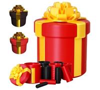 Annoying Nested Screw Gift Box - prank & surprise in every layer, 3D Printed Nesting Annoying Gift Box, Reusable Prank Gift Packaging for Birthday Christmas White Elephant Party Gifts (Red)