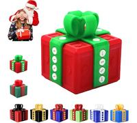 Annoying Present 3D Printed Gift Box Set, Multi-Color Plastic Prank Box with Screws, 8.6x8.6x9.2cm, Christmas Birthday Gag Gift (B-red)