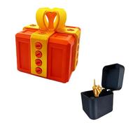 Annoying Present Box W Middle Finger,3D Printed Annoying Gift Box Ornaments with Screw Christmas and birthday parties,Prank Screw Boxs， Ideal for Pranks and Mischief (Red3)