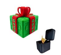Annoying Present Box W Middle Finger,3D Printed Annoying Gift Box Ornaments with Screw Christmas and birthday parties,Prank Screw Boxs， Ideal for Pranks and Mischief (green)