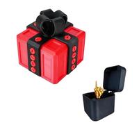 Annoying Present Box W Middle Finger,3D Printed Annoying Gift Box Ornaments with Screw Christmas and birthday parties,Prank Screw Boxs， Ideal for Pranks and Mischief (Red2)