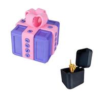 Annoying Present Box W Middle Finger,3D Printed Annoying Gift Box Ornaments with Screw Christmas and birthday parties,Prank Screw Boxs， Ideal for Pranks and Mischief (Purple)