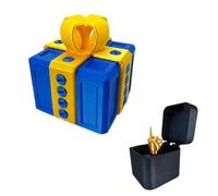 Annoying Present Box W Middle Finger,3D Printed Annoying Gift Box Ornaments with Screw Christmas and birthday parties,Prank Screw Boxs， Ideal for Pranks and Mischief (Blue3)