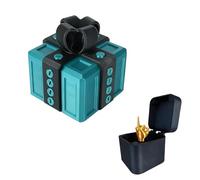 Annoying Present Box W Middle Finger,3D Printed Annoying Gift Box Ornaments with Screw Christmas and birthday parties,Prank Screw Boxs， Ideal for Pranks and Mischief (green3)