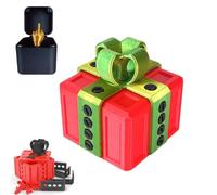 Annoying Present Box with Middle Finger,3D Printed Annoying Gift Box Ornaments with Screw,Prank Screw Boxs for Halloween and Christmas, Tabletop Ornament (D)