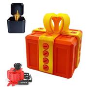 Annoying Present Box with Middle Finger,3D Printed Annoying Gift Box Ornaments with Screw,Prank Screw Boxs for Halloween and Christmas, Tabletop Ornament (C)