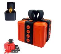 Annoying Present Box with Middle Finger,3D Printed Annoying Gift Box Ornaments with Screw,Prank Screw Boxs for Halloween and Christmas, Tabletop Ornament (B)