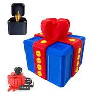 Annoying Present Box with Middle Finger,3D Printed Annoying Gift Box Ornaments with Screw,Prank Screw Boxs for Halloween and Christmas, Tabletop Ornament (E)
