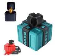 Annoying Present Box with Middle Finger,3D Printed Annoying Gift Box Ornaments with Screw,Prank Screw Boxs for Halloween and Christmas, Tabletop Ornament (M)