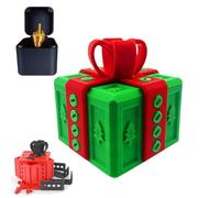 Annoying Present Box with Middle Finger,3D Printed Annoying Gift Box Ornaments with Screw,Prank Screw Boxs for Halloween and Christmas, Tabletop Ornament (K)