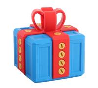 Annoying Present Box with Screws 3D Printed Novelty Funny Gift Box for Holiday Decorations Toys Storage PLA Material 8x8x8cm 3.1x3.1x3.1in Includes Screwdriver (Blue Red)