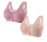 AnnSemo 2pcs Sports Bras for Women High Support Plus Size Bras No Underwire Mesh High Impact Sports Wireless Everyday for Fitness & Yoga,4XL