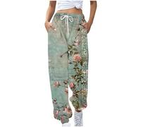 AnnSemo Joggers for Women UK Y2K Yoga Pants Tracksuit Trousers Christmas Sweatpant Harem Pants for Women UK Christmas Cargo Trousers Women's Joggers