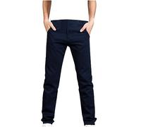 AnnSemo Men's Lightweight Joggers Trend Micro Elastic Slim Tie Elastic Small Straight Leg Climbing Bottoms Quick Dry Tactical Trousers for Work, Utility & Safety, Hiking, Combat, M Blue