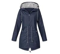 AnnSemo Raincoat for Women Outdoor Hooded Jacket Lightweight Packable Rain Coat with Pockets Waterproof Breathable Windbreaker Adjustable Outdoor Jacket for Christmas