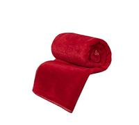 AnnSemo Sherpa Fleece Blanket Red Throws -Versatile Thick Warm Soft Throw Blanket for Bed,Fluffy Microfiber Solid Blankets for Sofas Couch,Travel,Camping,Kids, 100x70cm