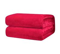 AnnSemo Sherpa Fluffy Blanket Throws Red - Thick Warm Blanket Soft Throw for Sofa Couch Bed,Stylish Throw Cozy, Warm, Lightweight Sherpa Fleece Blanket, 50x70cm