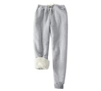 AnnSemo Thermal Joggers Women Fleece Lined Thick Warm Solid Color Lounge Pants Straight Leg Joggers Sweatpants Sport Gym Tracksuit Bottoms Tapered Leg Activewear Trousers