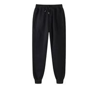 AnnSemo Womens Fleece Lined Joggers Thermal Tracksuit Bottoms High Waisted Leggings with Pockets Plain Activewear Trousers Tapered Leg Gym Leggings Black Workout Trousers Warm Winter