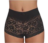 AnnSemo Women's Sexy Lace Panties See Through Underwear Hollow out Boxer Shorts Hipster Bikini Briefs Lacy Floral Sheer Underpants Breathable Erotic Nightwear Bowknot Thongs Valentines