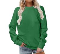 AnnSemo Women's Sweatshirts Casual Plain Pullover Crew Neck Long Sleeve Tunic Tops Loose Fit Womens Tops Lightweight Hoodies Ladies Oversized Sweatshirt Activewear S-5XL