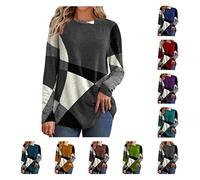 AnnSemo Womens Tops Pleated Lantern Sleeve V-Neck Shirts Elegant Solid Color Loose Fit Casual Chiffon Blouse Gray