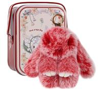 ANNSIXMARK Bunnylulu Keychain, Bunnylulu, Bunny Keychain Plush With Exquisite Box, Bunny Lulu Keychain for Christmas Gifts, Frost Red