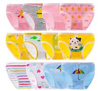 Anntry Baby 12 Pack Panties Soft Comfort Knickers Cotton Underwear Little Girls Assorted Briefs 2-12 Yrs