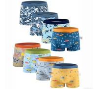 Anntry Boys Underwear, Dinosaur Toddler Boys Boxer Shorts Briefs 8 Pack Baby Kids Cotton Underpants 2-12 Years