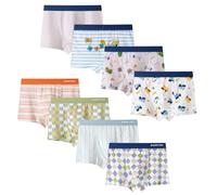 Anntry Boys Underwear, Dinosaur Toddler Boys Boxer Shorts Briefs 8 Pack Baby Kids Cotton Underpants 2-12 Years