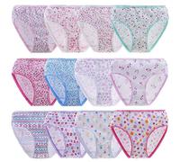 Anntry Kids Random 12 Pack Cotton Panties Baby Soft Comfort Knickers Underwear Little Girls Assorted Briefs 2-12 Yrs