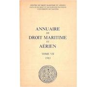 Annuaire de droit maritime et aérien (1983) (1983, n° 7): 1983, n° 7 1983