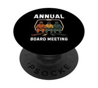 Annual Board Meeting Snowboard Dad Skiing Funny Snowboarding PopSockets Adhesive PopGrip