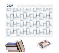 Annual Calendar | 365 Days Calendar Power Paper Poster in Landscape Format | Annual Calendar in XXL Cross Format | Multifunctional Wall and Pleated