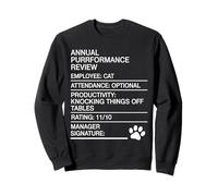 Annual Purrformance Review Funny Cat Lover Humor Sweatshirt