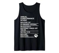 Annual Purrformance Review Funny Cat Lover Humor Tank Top