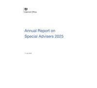Annual Report on Special Advisers 2025 17/07/2025