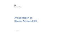 Annual Report on Special Advisers 2026 16/07/2026