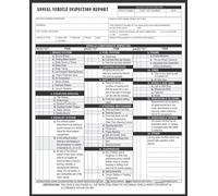 Annual Vehicle Inspection Report: Detailed Driver's Vehicle Inspection Checklist Report Book for Drivers and Truckers, 200 Single Sided Pages