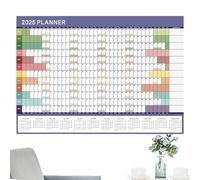 Annual Wall Calendar 2025 - Monthly Planner with Spacious Date Blocks | Wall Calendar for Office, Home and School, Large Format, Easy to Write, Practical for Planning and Organising Ver