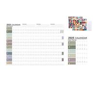 Annual Wall Organizer Chart - 2025 Wall Organizer, 2025 Calendar Poster | 2025 Wall Calendar Single Page Holiday Calendar Daily Scheduler for Home School