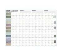 Annual Year Calendar - Monthly Wall Organizer, Full Year Planner | Writable Paper Layout with Clean Grid Design, Perfect for Scheduling Home Office Events Goal Management