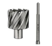 Annular Cutter JESTUOUS Hole Cutter Metal Hole Saw 1-3/4 Inch Cutting Diameter 3/4 Weldon Shank 1 Cutting Depth with Pilot Pin Slugger Bits HSS Kit for Magnetic Drill Press,1 Piece