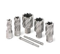 Annular Cutters 12-60mm HSS Annular Cutter Core Drill Bit 19mm Weldon Shank Hollow Hole Saw For Metal Steel Cutting Tool(57mmX25mm)